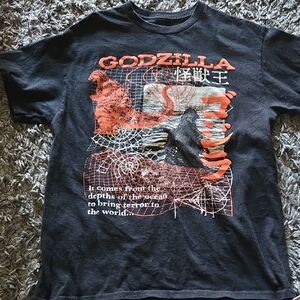 Godzilla Graphic T-Shirt - Black and Orange